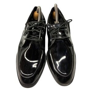 Pronto Uomo Patent Derby Formal Tuxedo Shoes Mens 8.5D Black Dress Shoes Classic